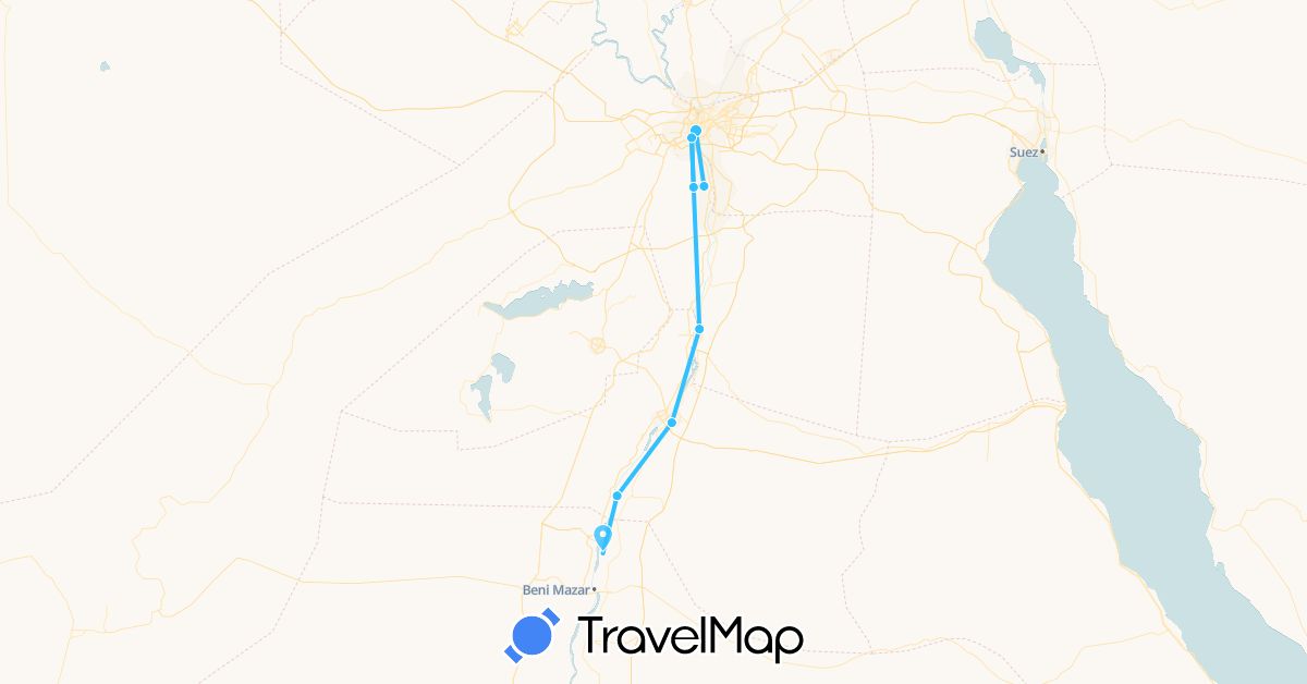 TravelMap itinerary: boat in Egypt (Africa)